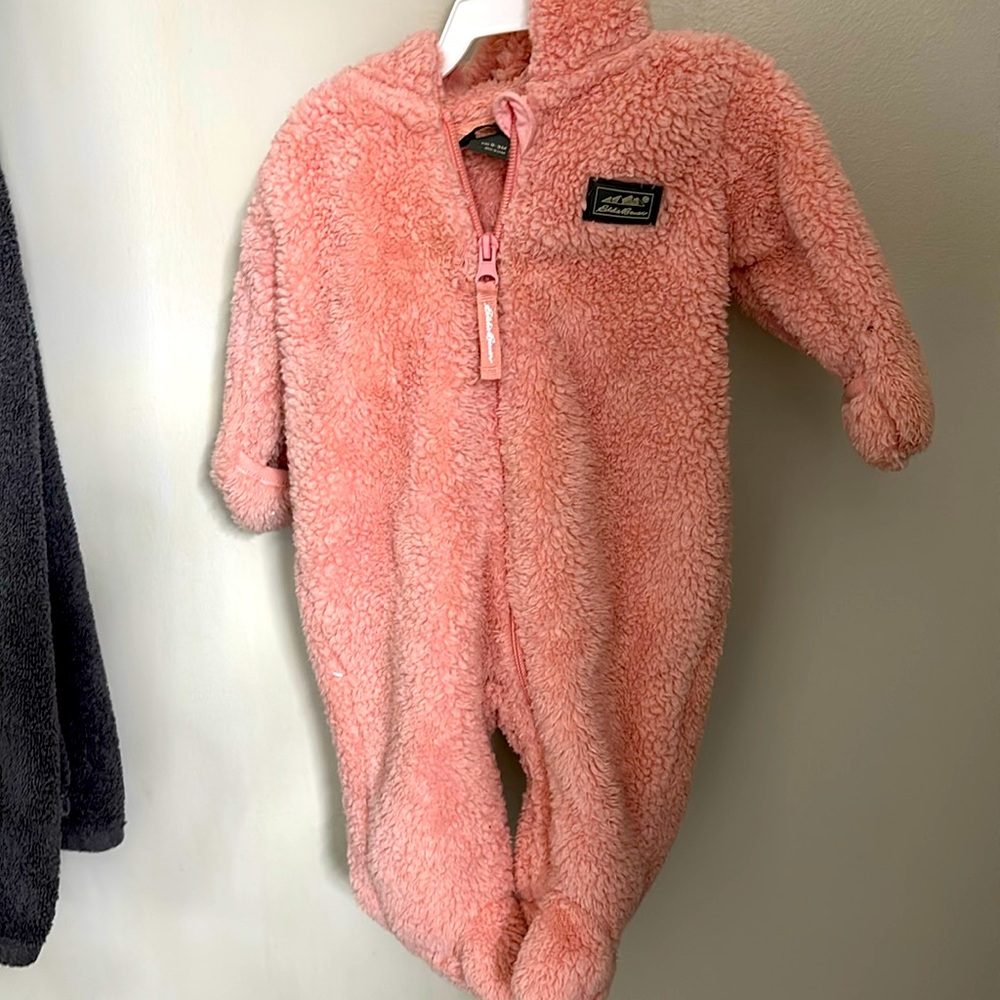 Eddie Bauer Cozy Fleece Hooded Bunting Suit, 3-6m